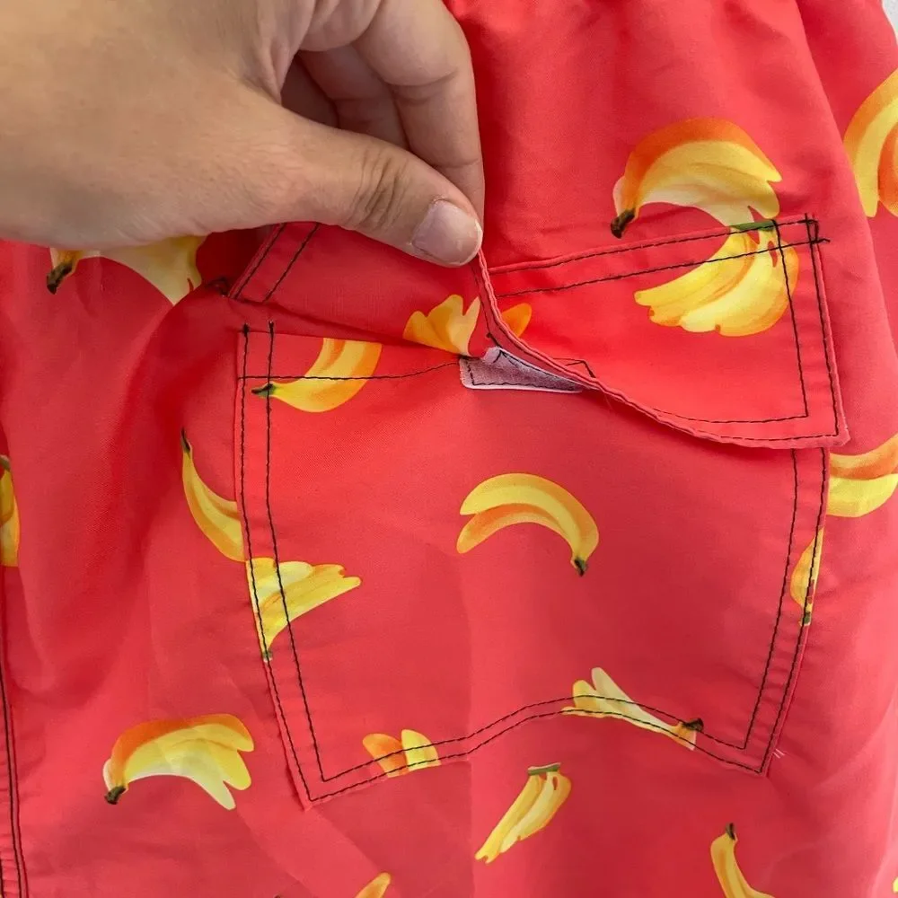 NWT Vacancy Co. Australia Men’s Swim Trunks orange/yellow bananas size XL